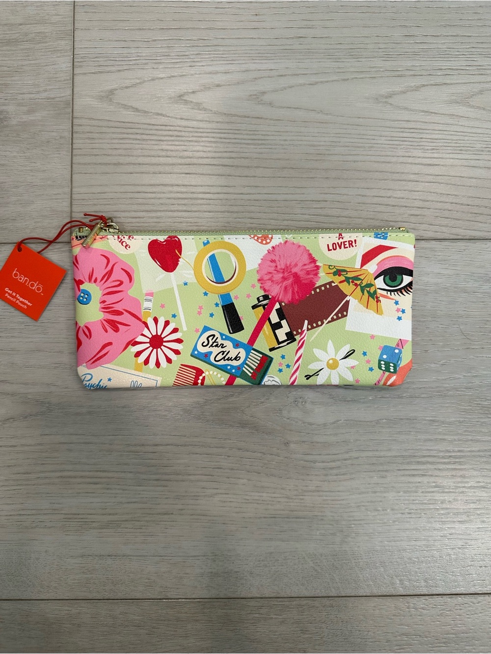 ban.do Floral & Pop Print Pencil Case - Cream Multi